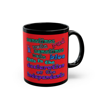 declaration of the independents - Black Mug (red)