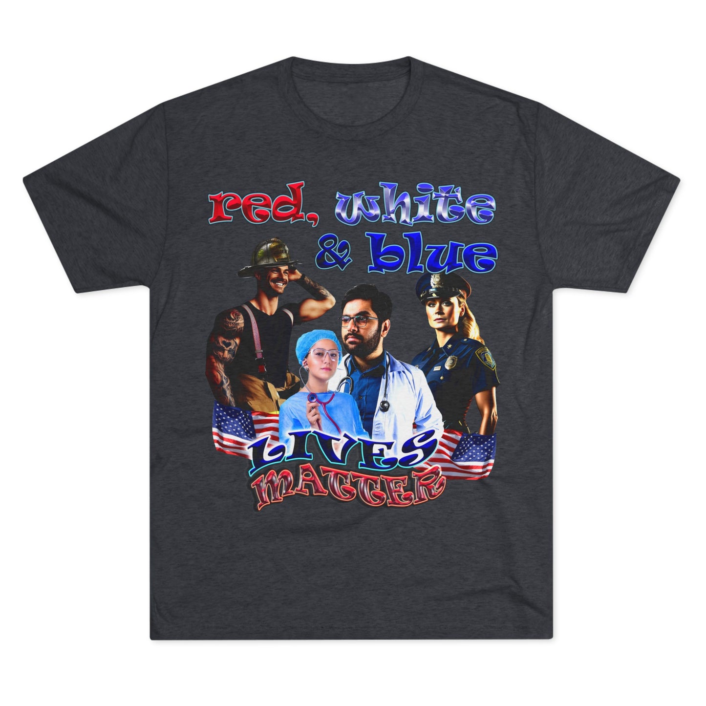 rw&b lives matter - Unisex Tri-Blend Crew Tee