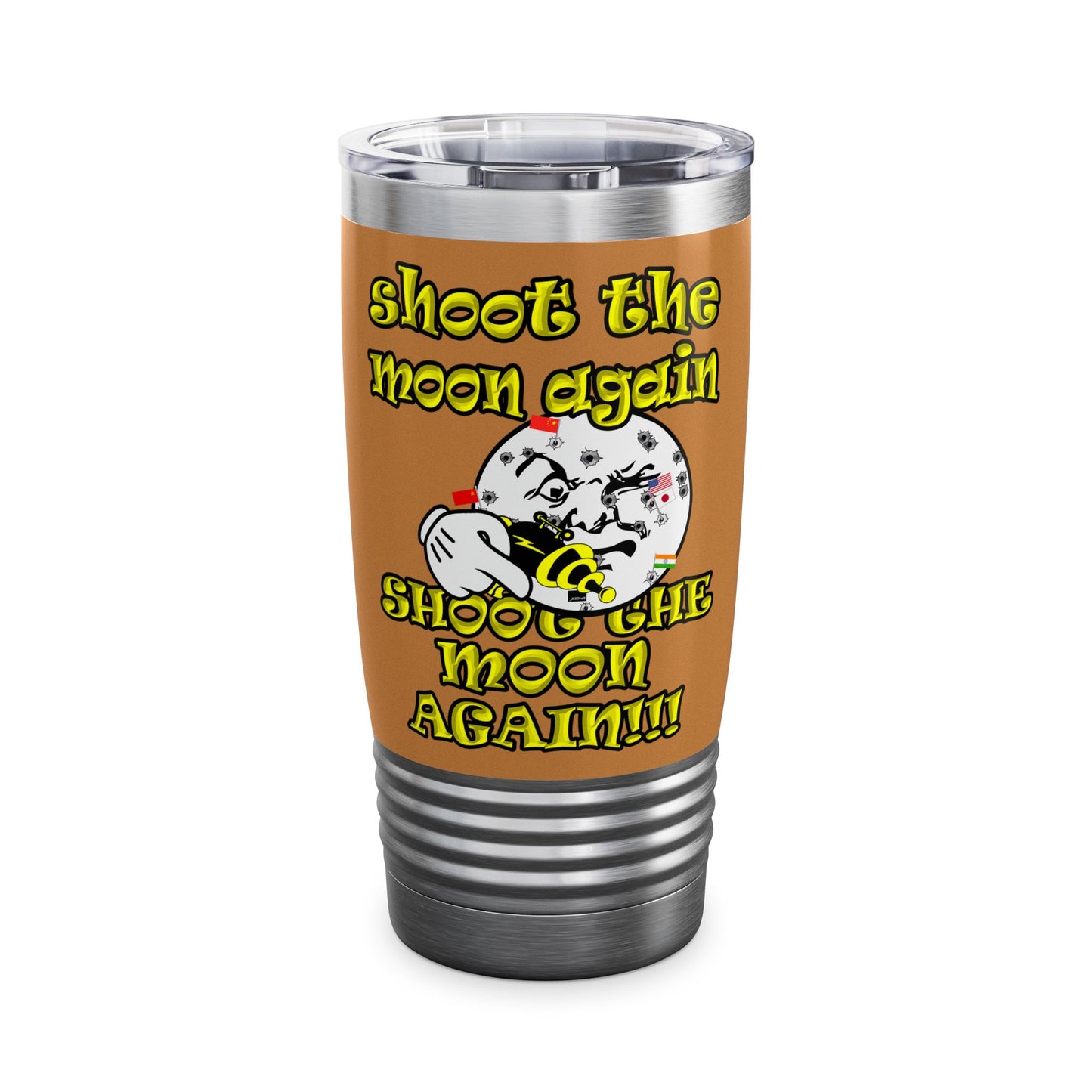 shoot the moon again - Ringneck Tumbler, 20oz (light brown)
