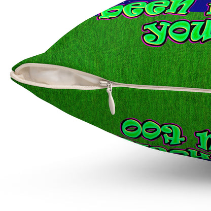 noticed you noticing - Spun Polyester Square Pillow - ('snoops' background)
