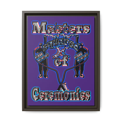 em cee squared - framed canvas art (purple)