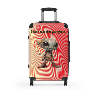 I don't care that your green - Suitcase (yellow-orange wave)