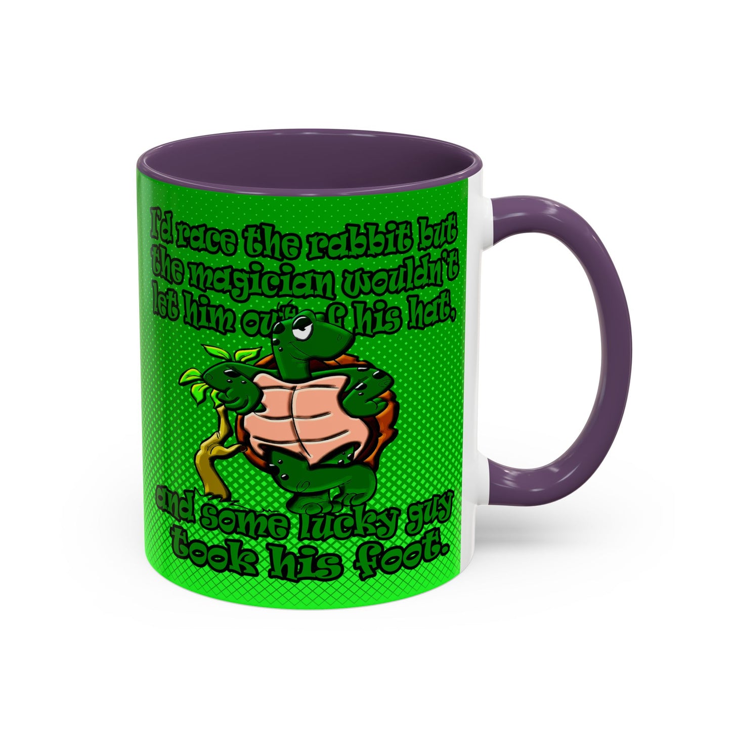 turtle race - Accent Mug (logo green)