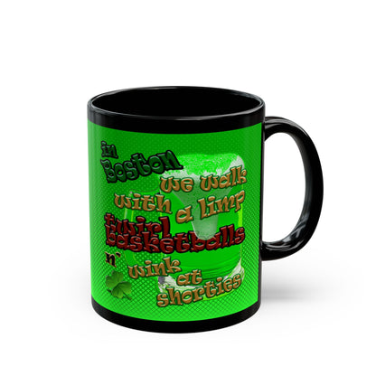 celtics logo - Black Mug (logo green)