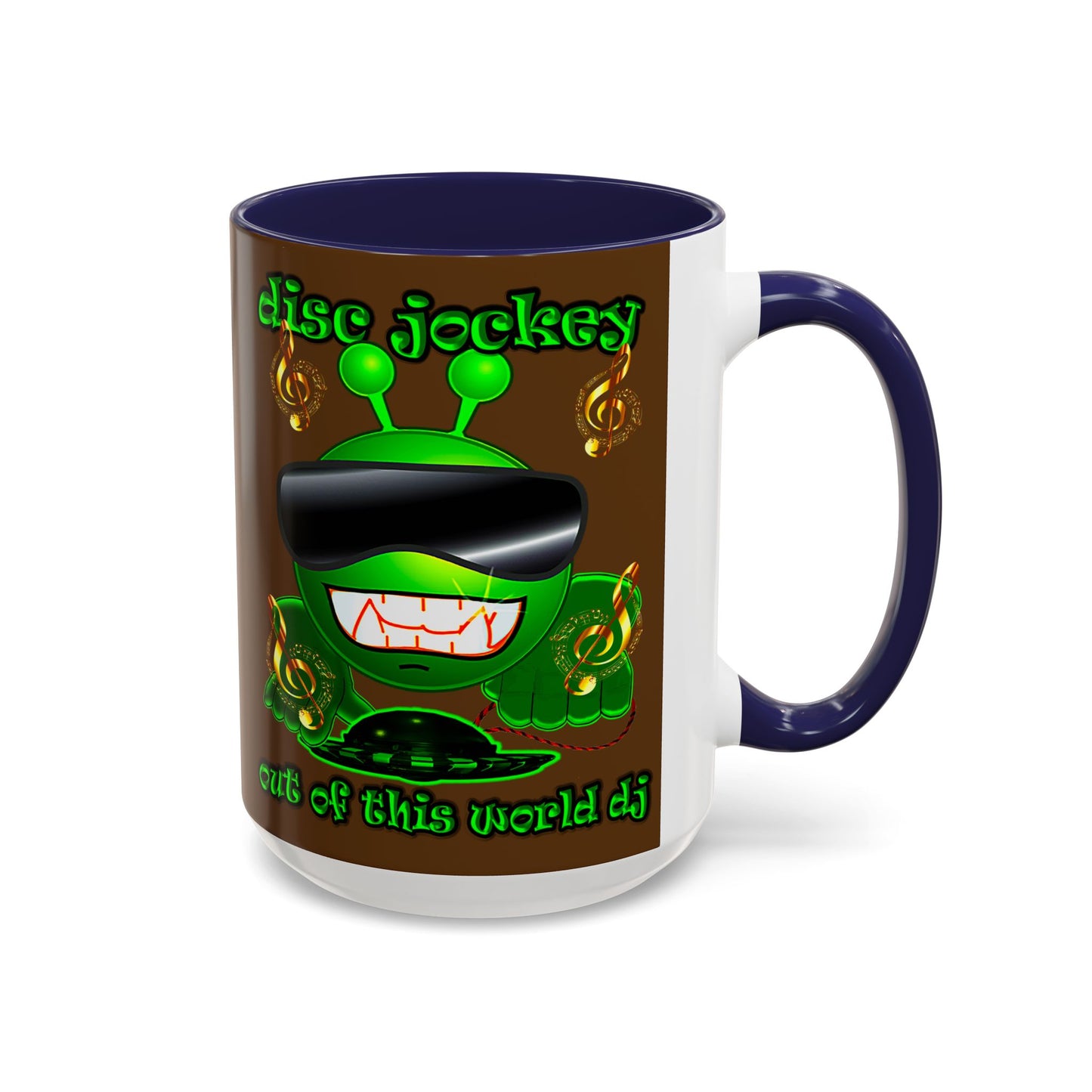 disc jockey - Accent Mug (brown)