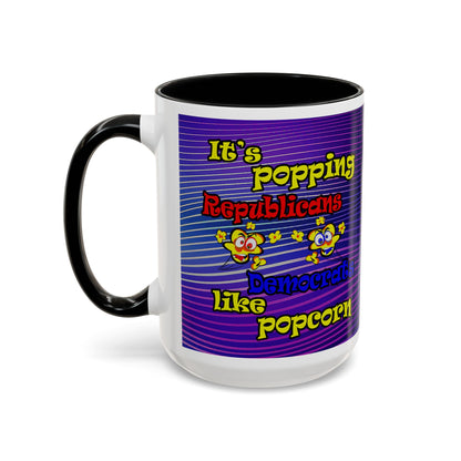 popping like popcorn - Accent Mug (purple wave)