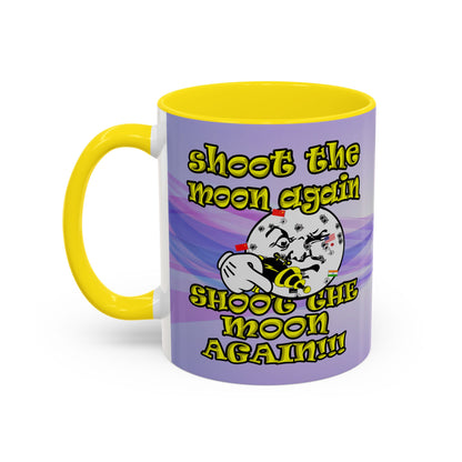 shoot the moon again - Accent Mug (light blue-pink wave)