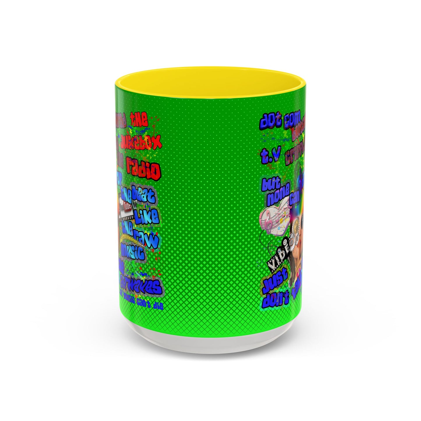 drop the beat - Accent Mug (logo green)