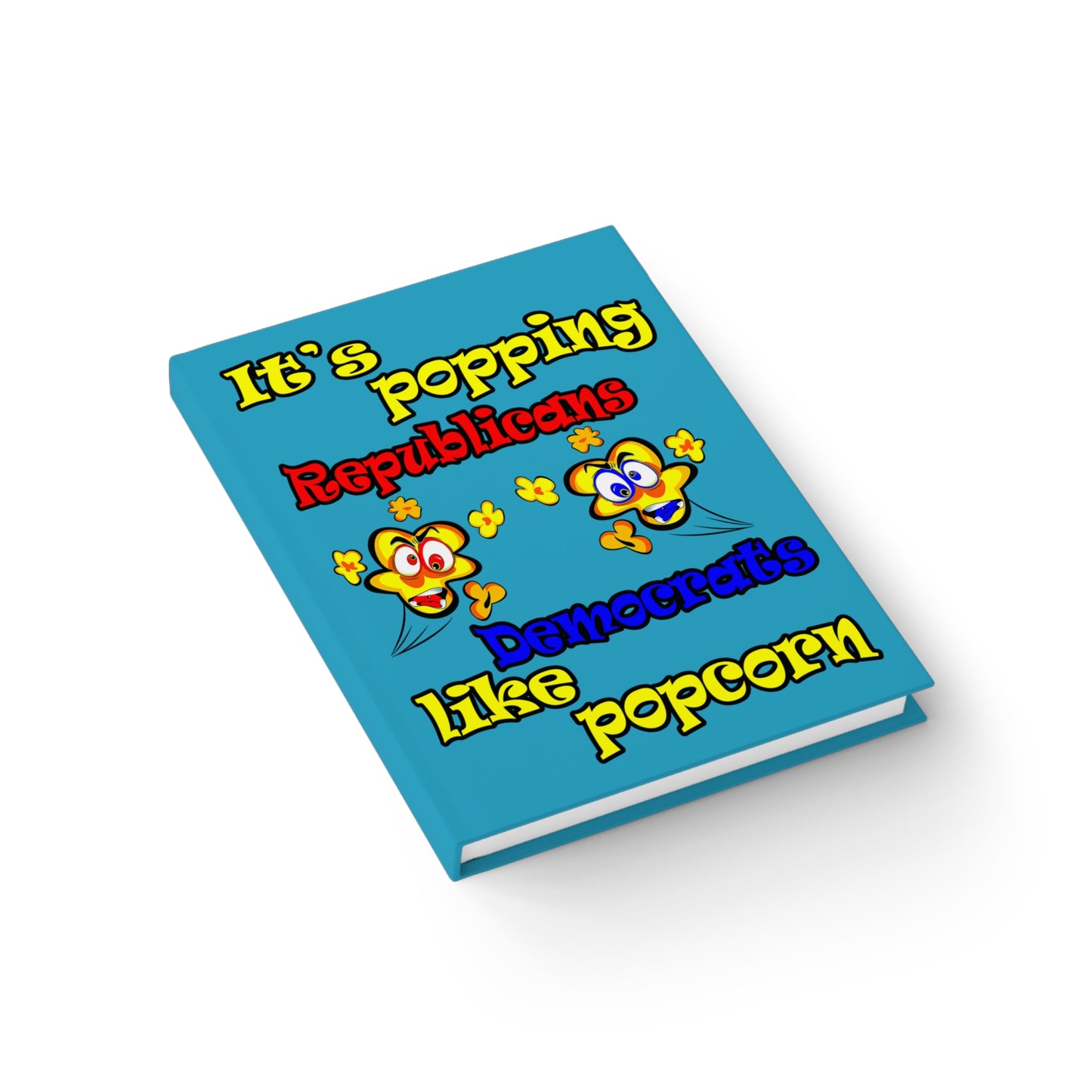 popping like popcorn - journal-blank (turquoise)