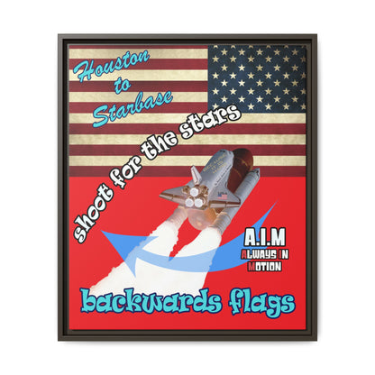 shoot for the stars - framed canvas art (red)