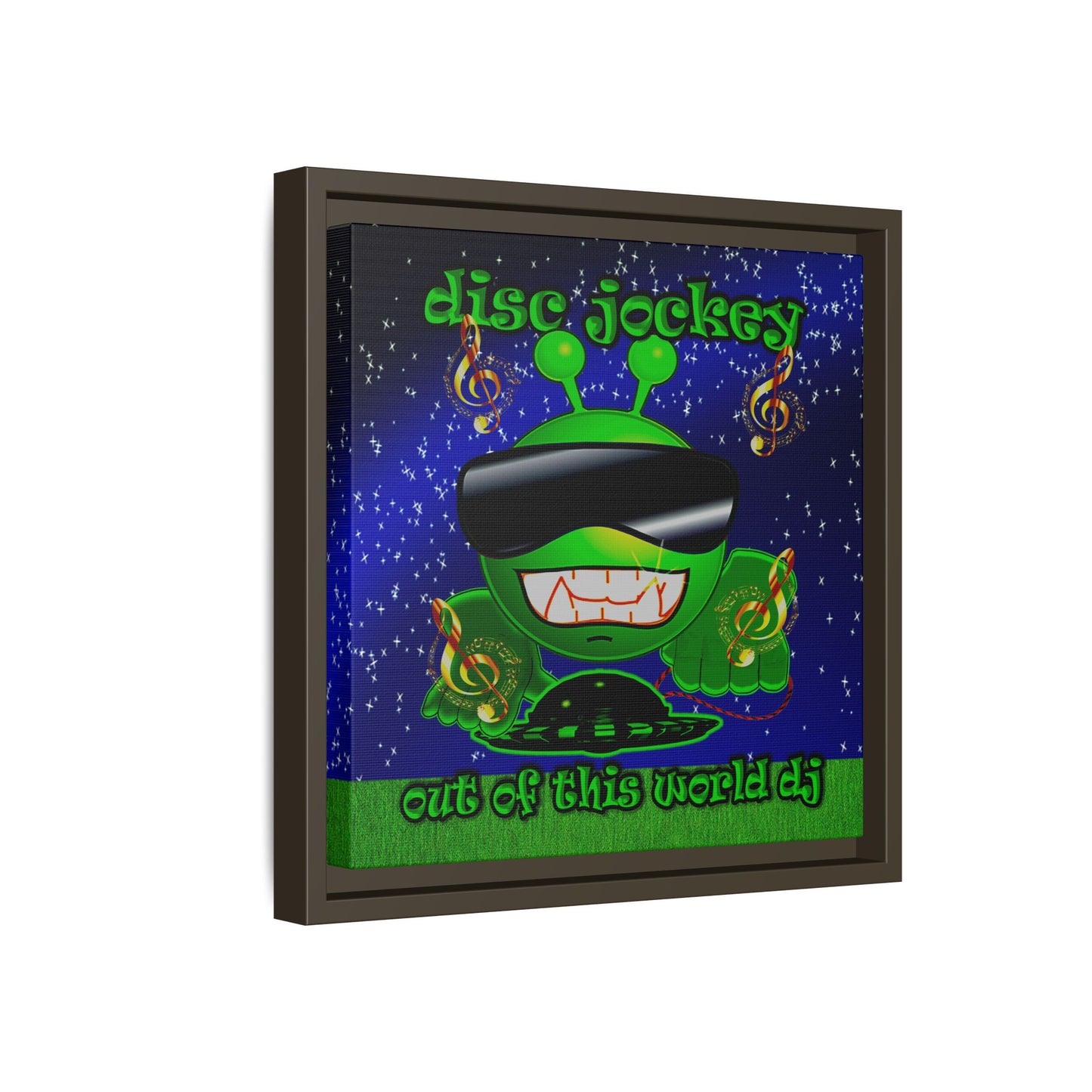 disc jockey - framed canvas art ('snoops' background)