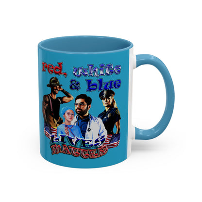rw&b lives matter - Accent Mug (turquoise)