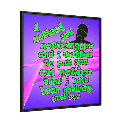 noticed you noticing - framed canvas art (purple-pink wave)