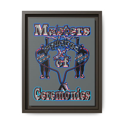 em cee squared - framed canvas art (dark grey)