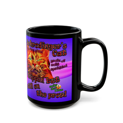 schrodinger's cat - Black Mug (purple-pink wave)