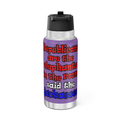 donkeys and elephants - Gator Tumbler, 32oz (light purple)