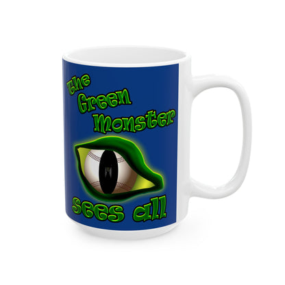 green monster - White Mug (dark blue)
