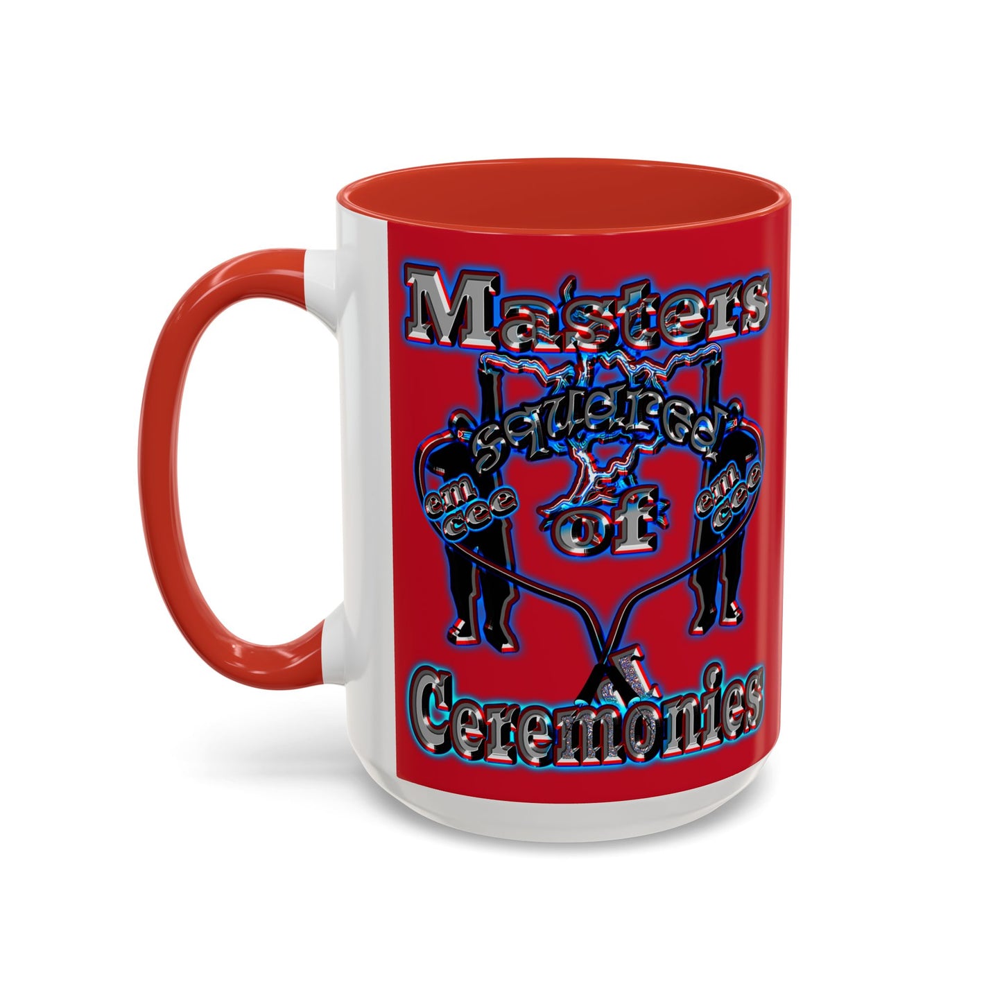 em cee squared - Accent Mug (dark red)