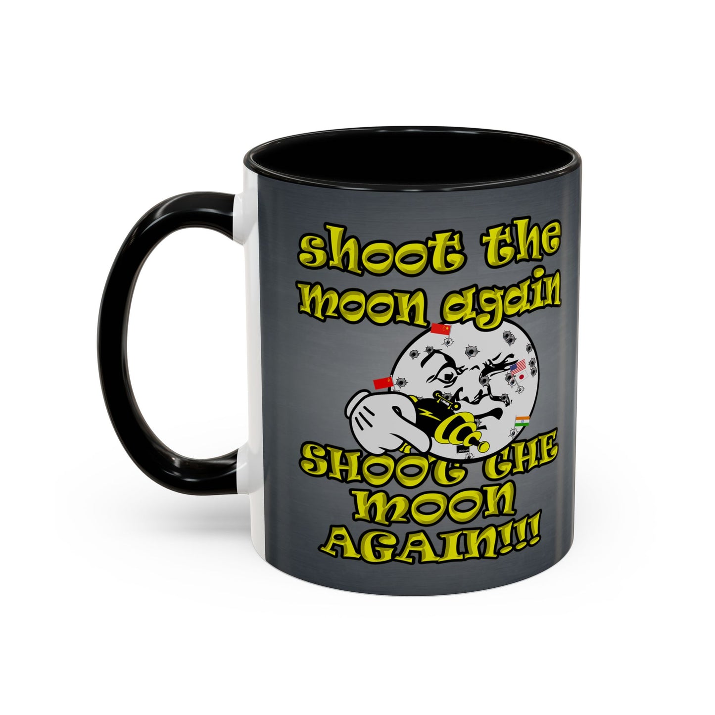 shoot the moon again - Accent Mug (grey-light grey)