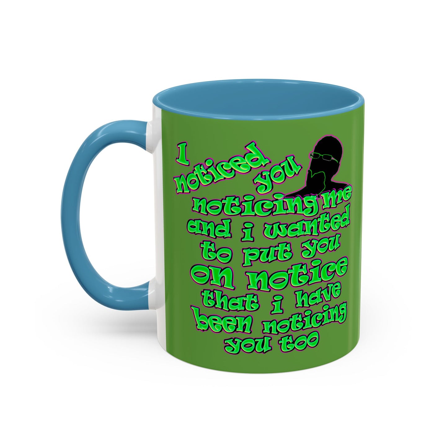 noticed you noticing - Accent Mug (green)