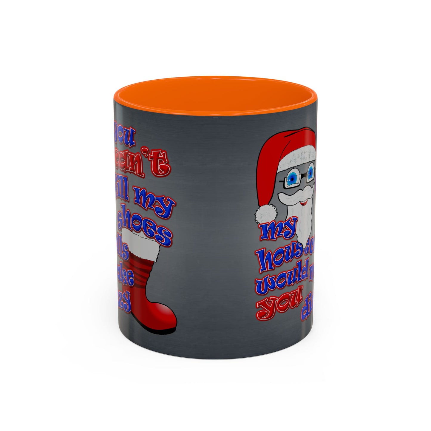 santa's shoes - Accent Mug (grey-light grey)