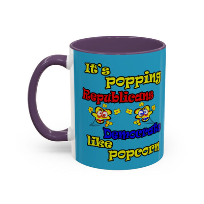 popping like popcorn - Accent Mug (turquoise)