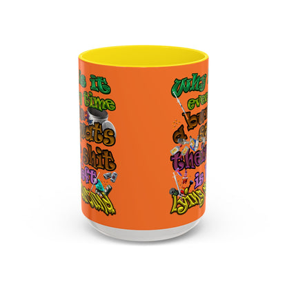 the bum's shit - Accent Mug (crusta)