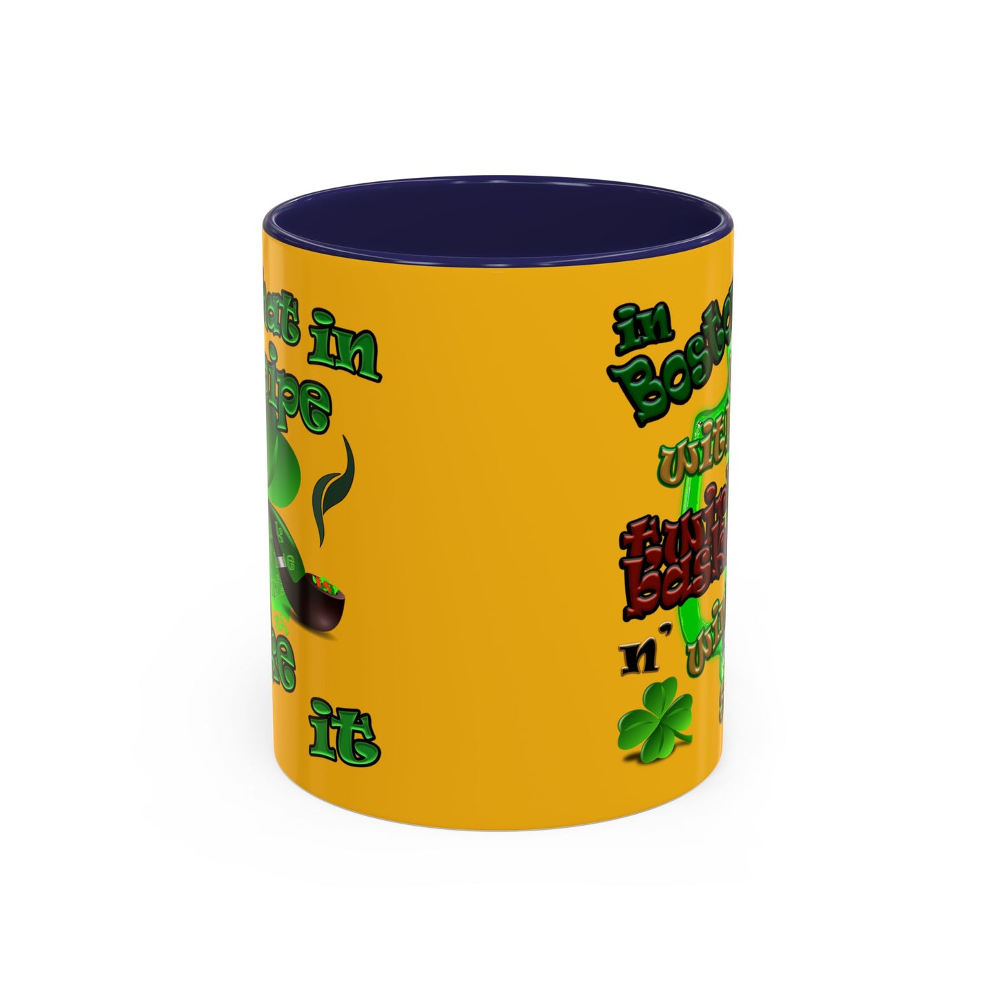 celtics logo - Accent Mug (yellow)