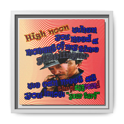 high noon - framed canvas art (yellow-orange wave)