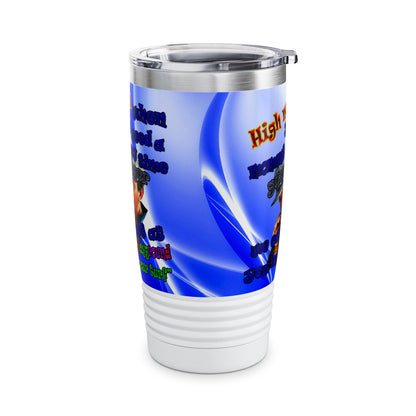 high noon - Ringneck Tumbler, 20oz (blue-white wave)