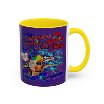 drop the beat - Accent Mug (purple)