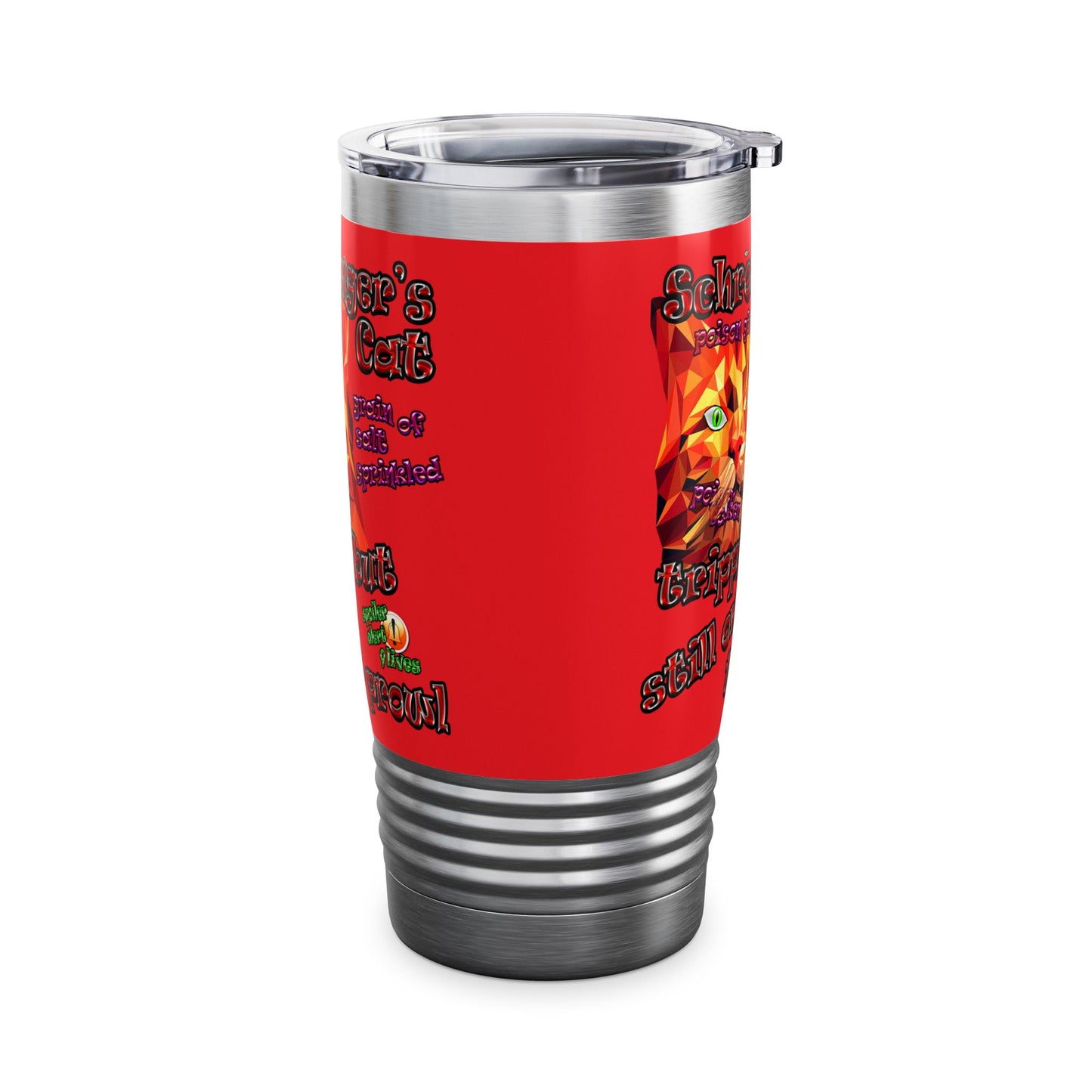 schrodinger's cat - Ringneck Tumbler, 20oz (red)