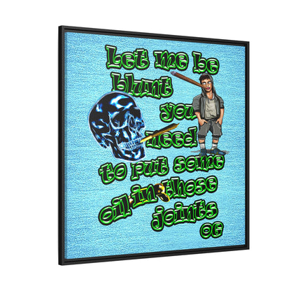 og - framed canvas art (faded blue)