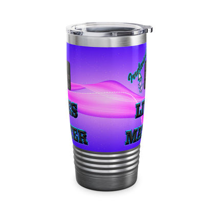 irrelevant - Ringneck Tumbler, 20oz (purple-pink wave)