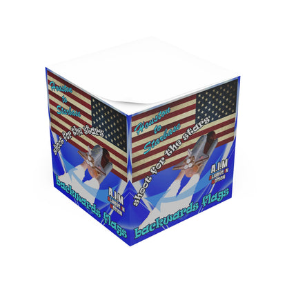 shoot for the stars - note cube (blue-white wave)