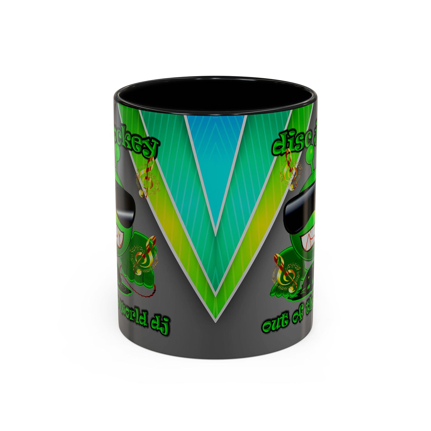 disc jockey - Accent Mug (rainbow split)