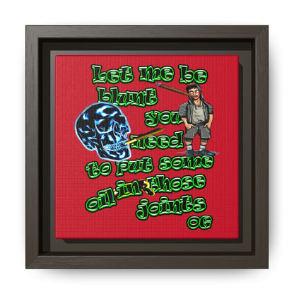 og - framed canvas art (dark red)