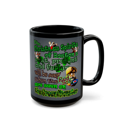 christmas spirits of boston - Black Mug (grey-light grey)