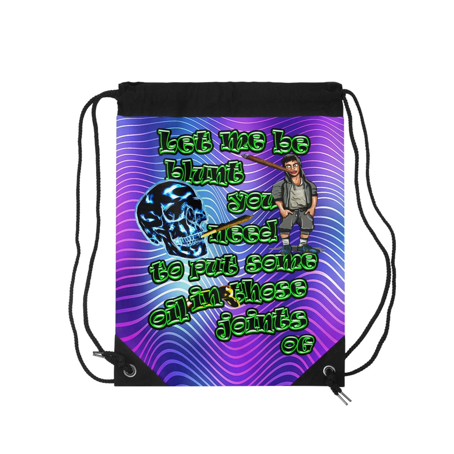 og - Drawstring Bag (purple wave)