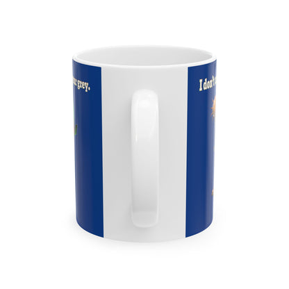 I don't care that your grey - White Mug (dark blue)