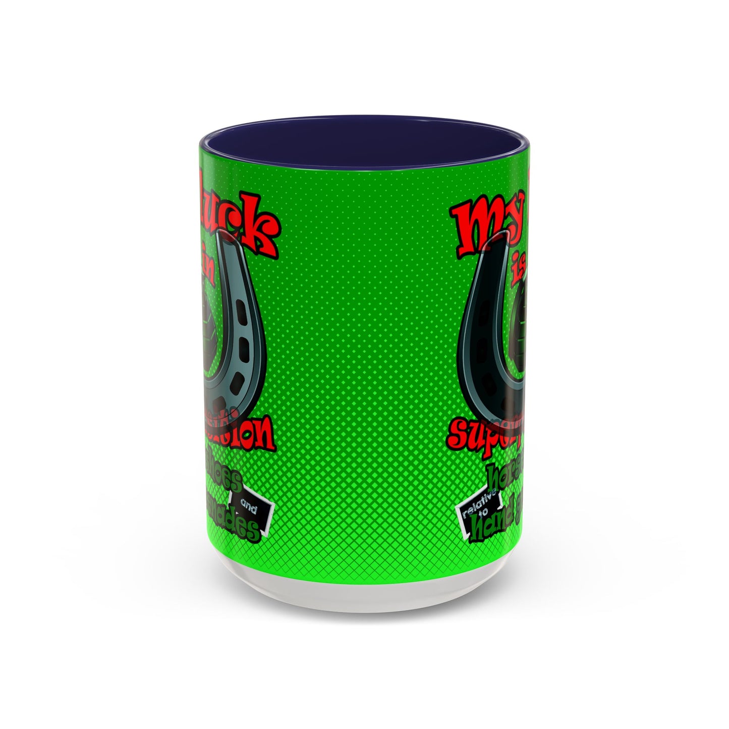 my luck - Accent Mug (logo green)