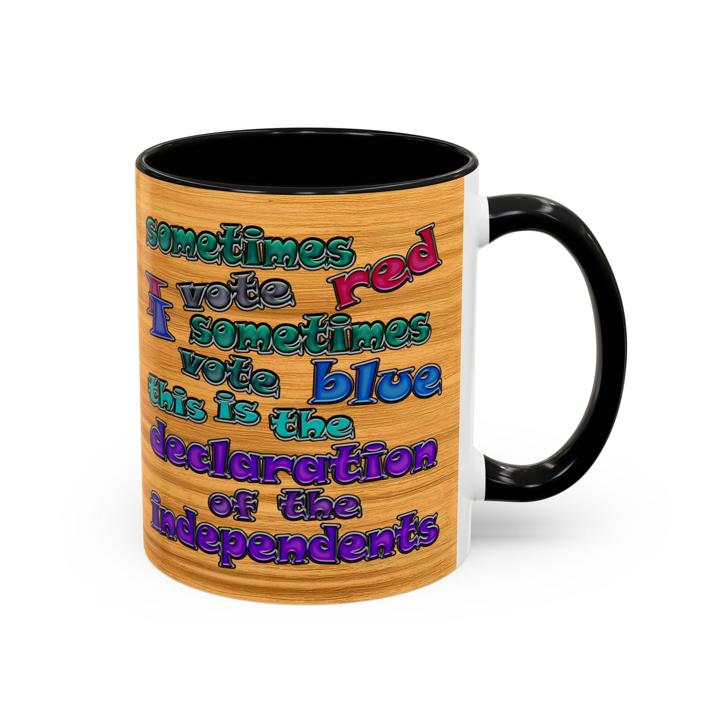 declaration of the independents - Accent Mug (butterscotch wood finish)