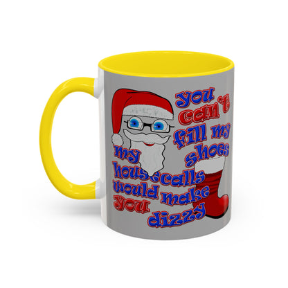 santa's shoes - Accent Mug (light grey)