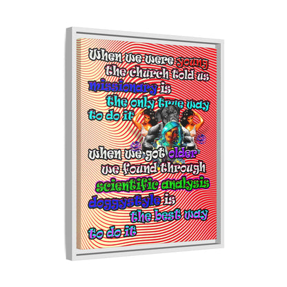 doggystyle - framed canvas art (yellow-orange wave)