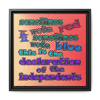 declaration of the independents - framed canvas art (yellow-orange wave)