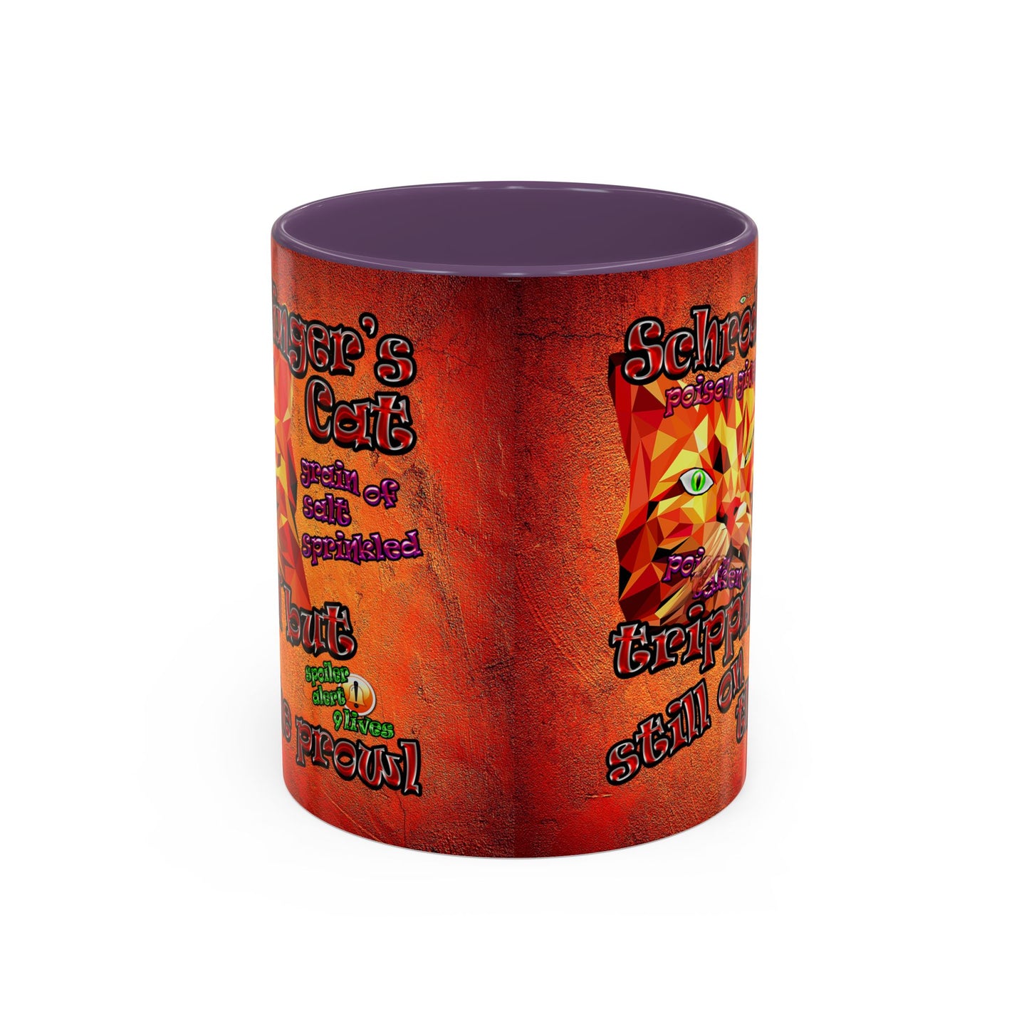 schrodinger's cat - Accent Mug (burnt orange)