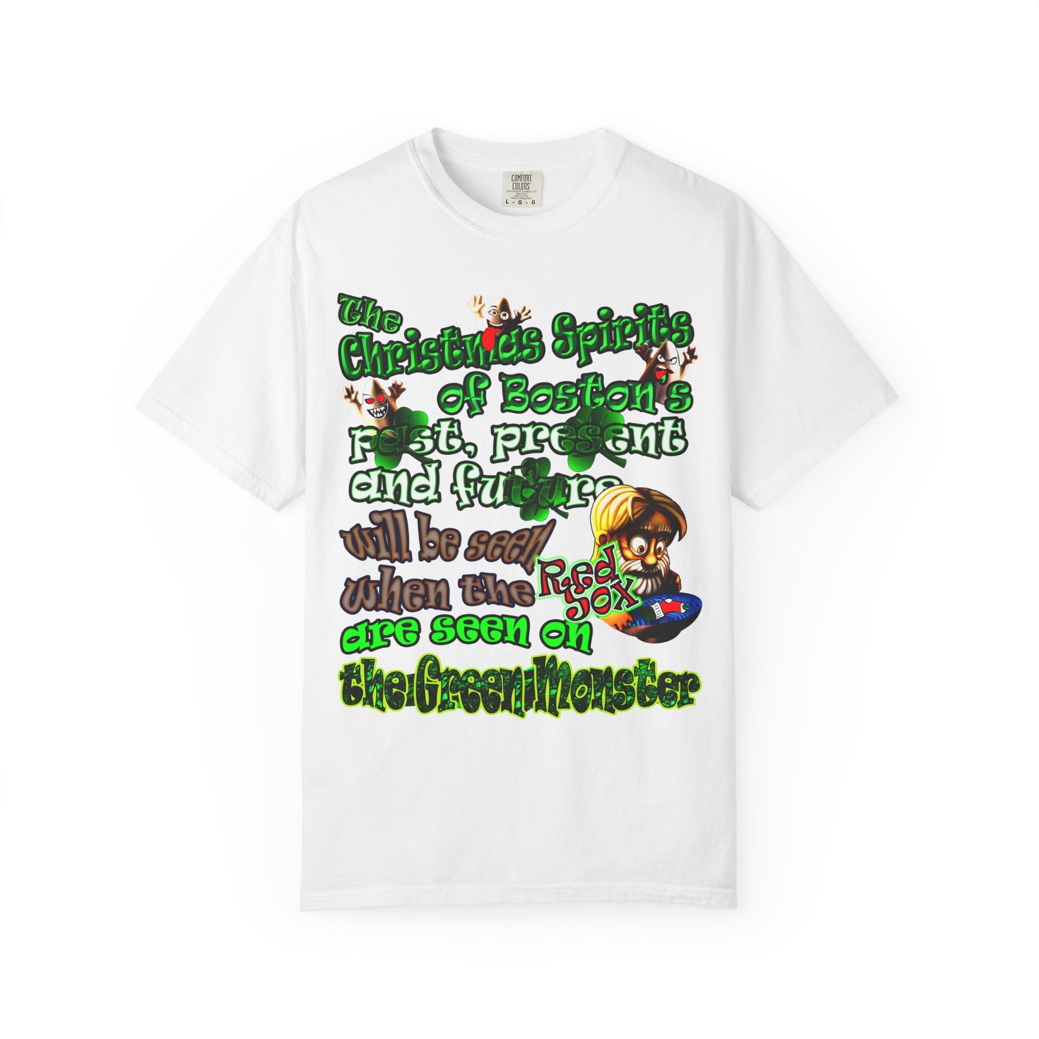 christmas spirits of boston - Unisex Garment-Dyed T-shirt