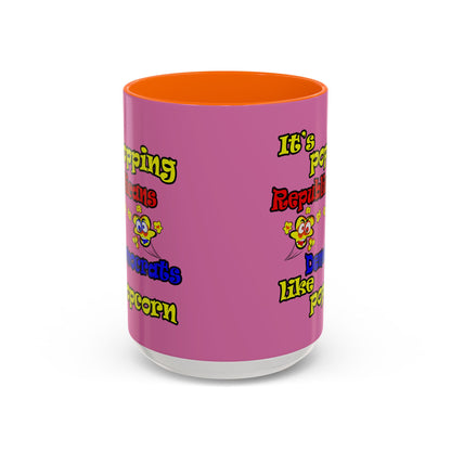 popping like popcorn - Accent Mug (light pink)