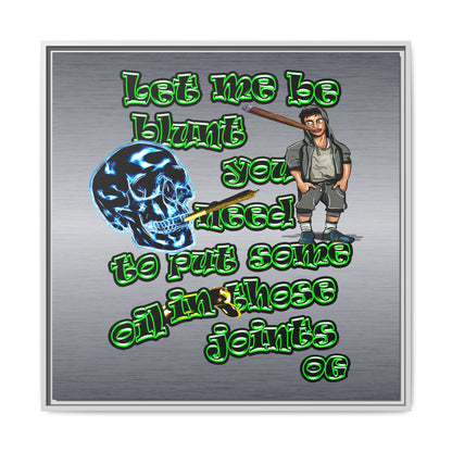 og - framed canvas art (brushed nickel)
