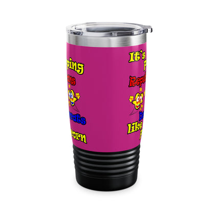 popping like popcorn - Ringneck Tumbler, 20oz (pink)